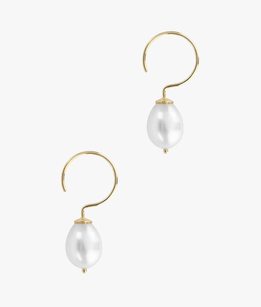 Pearl Hoop Earrings