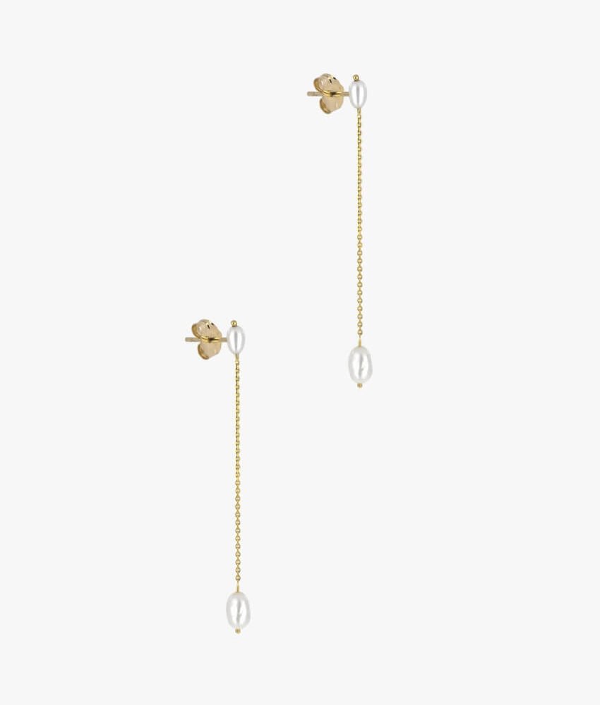 Long Pearl Shower Earrings