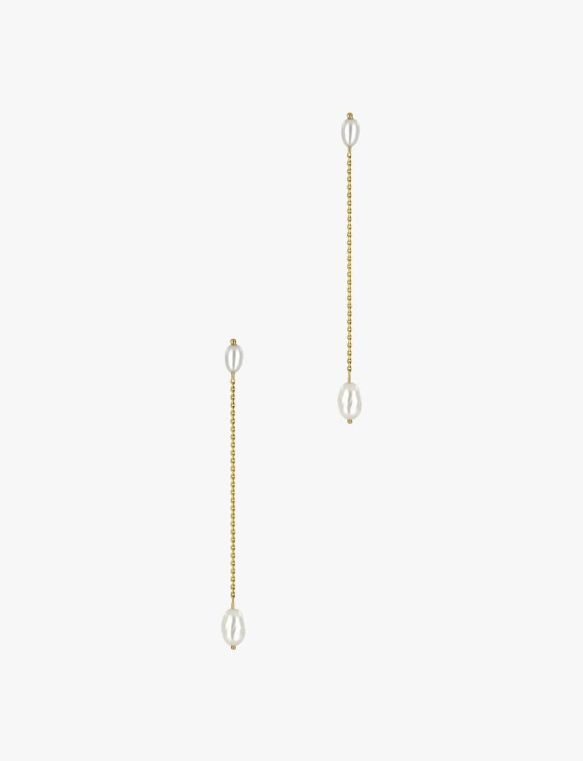 Long Pearl Shower Earrings