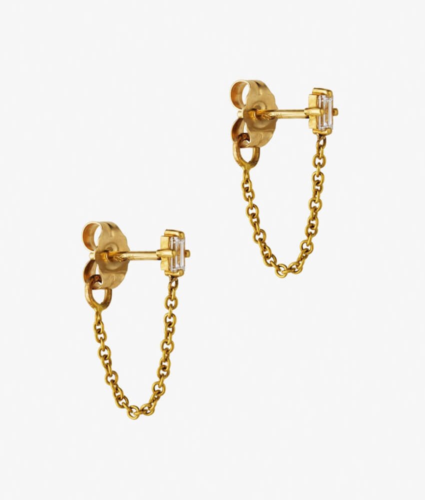 Diamond Chain Earrings